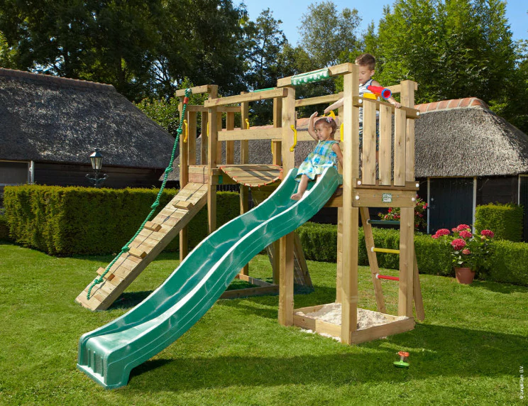 Jungle Tower | Wooden climbing frame with slide & clatter bridge Jungle Tower | Wooden climbing frame with slide & clatter bridge