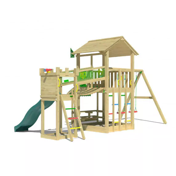 Jungle Cascade | Wooden climbing frame with double swing Jungle Cascade | Wooden climbing frame with double swing
