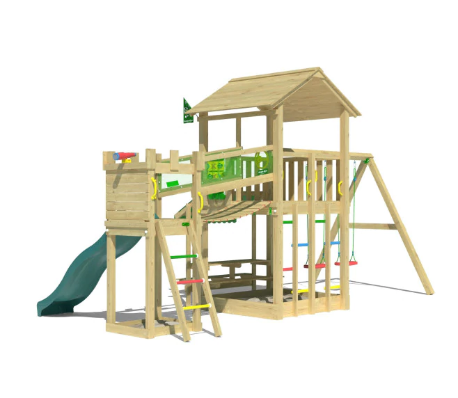 Jungle Cascade | Wooden climbing frame with double swing Jungle Cascade | Wooden climbing frame with double swing