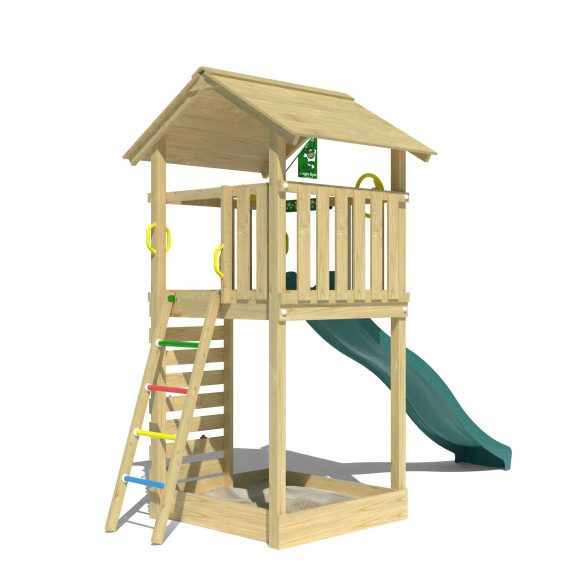 Jungle Cottage | Wooden climbing frame with slide Jungle Cottage | Wooden climbing frame with slide