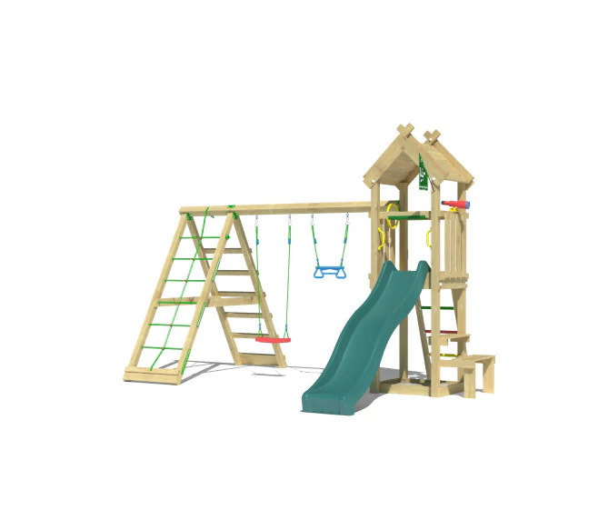 Jungle Totem | Wooden climbing frame with swings & climbing net Jungle Totem | Wooden climbing frame with swings & climbing net