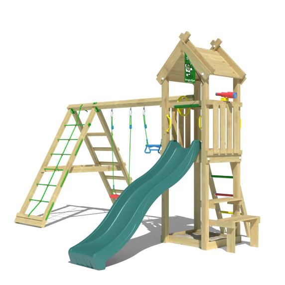 Jungle Totem | Wooden climbing frame with swings & climbing net Jungle Totem | Wooden climbing frame with swings & climbing net