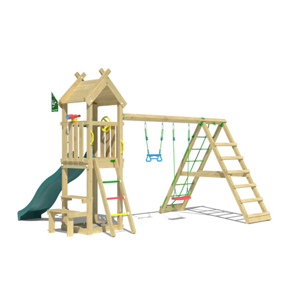 Jungle Totem | Wooden climbing frame with swings & climbing net Jungle Totem | Wooden climbing frame with swings & climbing net