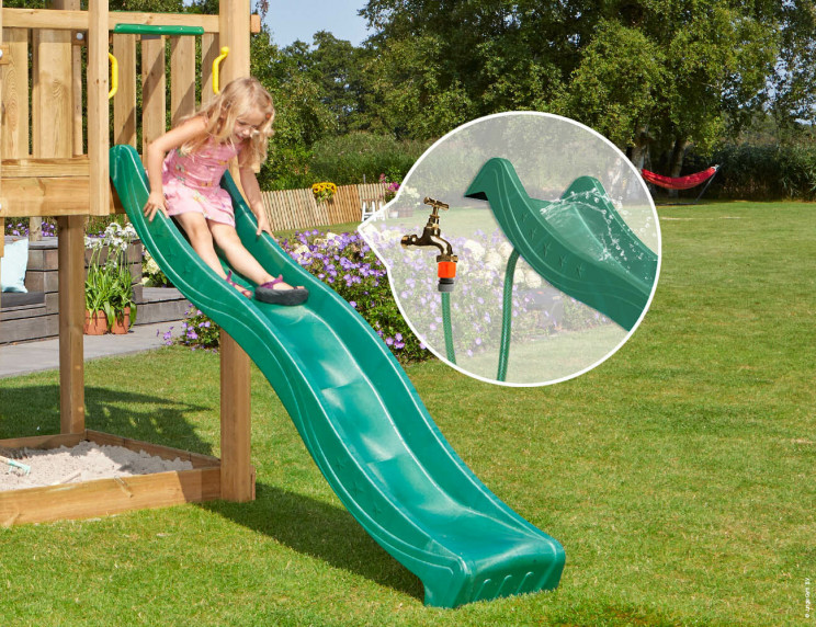 Jungle Cottage | Wooden climbing frame with slide Jungle Cottage | Wooden climbing frame with slide