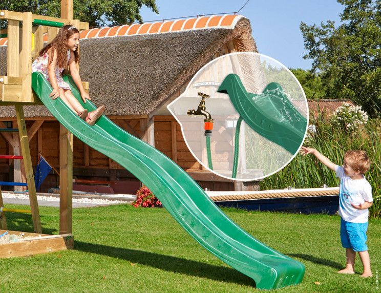 Jungle Chalet | Wooden climbing frame with slide Jungle Chalet | Wooden climbing frame with slide