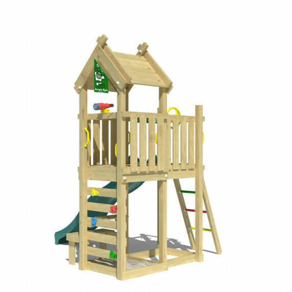 Jungle Teepee | Wooden climbing frame with slide & picnic table Jungle Teepee | Wooden climbing frame with slide & picnic table