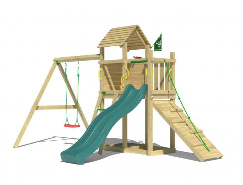 Jungle Cove | Tower playhouse with swing