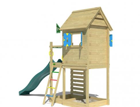 Jungle Oasis | Tower playhouse with slide